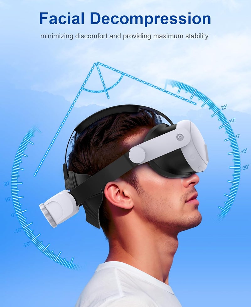Svetaecho Upgraded Comfort Head Strap for Meta Quest 3/3S/Quest 2 - Adjustable Elite Strap with Easy Install Kit, Enhanced Support & Padded Design for Long VR Sessions - Image 3